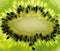 Extrime close up of kiwi fruit