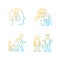 Extrinsic motivation gradient linear vector icons set