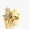 Extruded golden stars on as festive background