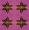 Extruded stars on a pink background