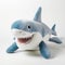 Exuberant Blue And White Shark Toy With Rtx On And Softbox Lighting