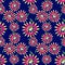 Exuberant Bold Daisy Flowering seamless pattern