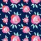 Exuberant Bold Roses Flowering seamless pattern