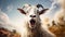 Exuberant Goat: A Surprising And Epic Portrayal Of Wildlife In Cinema4d