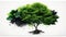 Exuberant Green Dreamscape: A Minimalist Symmetrical Tree by Yayoi Kusama, Made with Generative AI