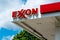 Exxon Gas Station\\\'s Outdoor Facade Brand Signage