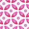 Eye background vector, Seamless abstract background vector. Geometric pink eyes ethnic background