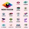 Eye blinker business vision daylight glimmer template logotype idea keeker light peeper company badge vector