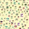 Eye blinker seamless pattern vision daylight glimmer template keeker light peeper company vector illustration