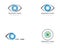 Eye care focus logo design vector icon