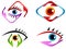 Eye care logo set