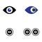 Eye care logo and symbols template vector