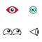 Eye care logo and symbols template vector
