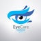 Eye care logo template, stylized symbol