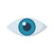 Eye cartoon icon. Human eye flat style vector