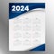 eye catching 2024 business english calendar layout schedule annual task