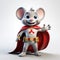 Eye-catching 3d Cgi Mouse With Cape In Detailed Character Design Style