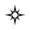 Eye-catching Black Star Symbol In Frostpunk Style - Minimalist Graphic Design