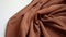 Eye-catching Brown Satin Silk Fabric With Translucent Resin Waves