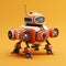 Eye-catching Cartoon Style Robot In Futuristic Spacecraft Design