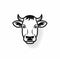 Eye-catching Cow Head Icon With Crisp Graphic Design