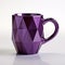 Eye-catching Cubist Purple Coffee Mug 3d Model With Moody Monotones