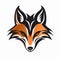 Eye-catching Fox Head Logo Illustration In Orange And Black