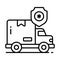 An eye catching icon of auto insurance, cargo van insurance concept vector