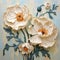 Eye-catching Ivory Flowers: Fauvism-inspired Digital Art Murals