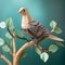 Eye-catching Mourning Dove Paper Craft With Polygon Design