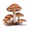 Eye-catching Mushroom Series On White Background