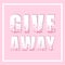 Eye-catching pink glitter confetti frame Giveaway for promotion in social network