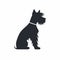 Eye-catching Scottish Terrier Dog Icon On White Background