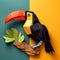 Eye-catching Toucan Bird Paper Craft With Polygon Design