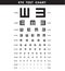 Eye Chart Test Vision Optical for Eye Wear Shop