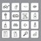 Eye and contact lens icons set 1