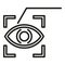 Eye control vr icon outline vector. Augmented reality