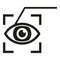 Eye control vr icon simple vector. Augmented reality