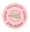 Eye cream, hydrating gel, label cosmetic product