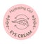 Eye cream, hydrating gel, label cosmetic product