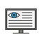 Eye diagnostic computer color icon