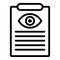 Eye doctor document icon, outline style