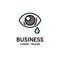 Eye, Droop, Eye, Sad Business Logo Template. Flat Color