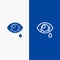 Eye, Droop, Eye, Sad Line and Glyph Solid icon Blue banner Line and Glyph Solid icon Blue banner