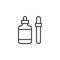 Eye drops bottle and pipette outline icon