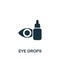 Eye Drops icon. Monochrome simple icon for templates, web design and infographics