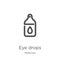 eye drops icon vector from medicines collection. Thin line eye drops outline icon vector illustration. Outline, thin line eye