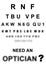 Eye exam chart