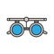 Eye exam glasses color icon