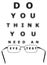 Eye Examination Chart and Glasses